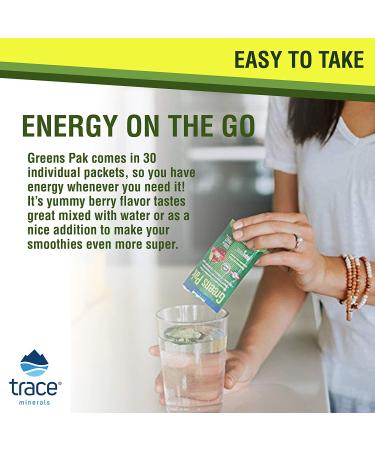 Trace Minerals Research PGG02 - Greens Pak  30 Packets (Berry) 0.26 Ounce (Pack of 30) - Buy Online on GoSupps.com