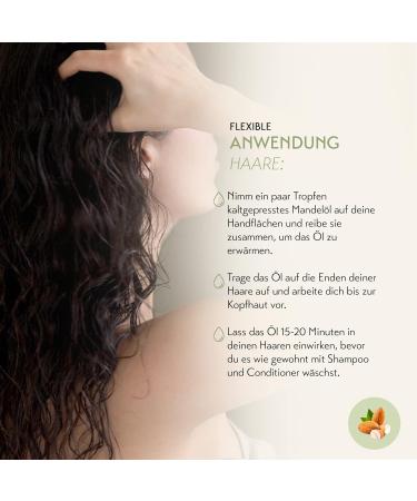 Veda Naturals Almond Oil 100ml | Pure Vegan & Preservative-Free | Ideal for Face Body Massage and Hair Care | Anti-Aging Essential Oil - Buy Online on GoSupps.com