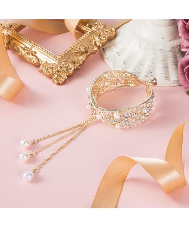 HINZIC Rhinestone Pearl Hair Claw Clip - Vintage Butterfly Bling Crystal for Bride Wedding Party - Buy Online on GoSupps.com