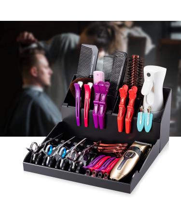 Noverlife Versatile Salon Hair Styling Tools Organizer - Detachable Storage Holder for Hairdressing Tools & Scissors - Wall Mount or Countertop Freestanding - Ideal for Barber Shops and Hair Salons - Black - Buy Online on GoSupps.com