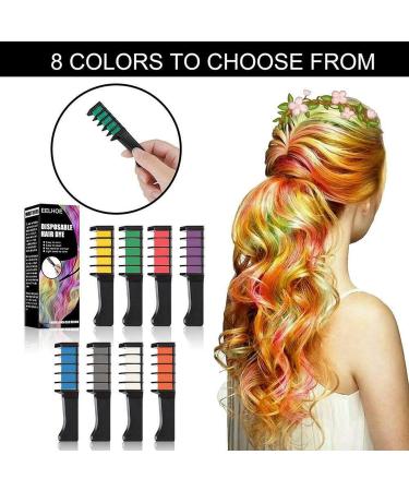 Buy Washable Hair Chalk Comb Set - Temporary Hair Dye Brush in Rose Red - 1/8 Colors for Vibrant Hair Transformations - Buy Online on GoSupps.com