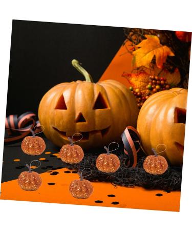 IMIKEYA 10pcs Foam Pumpkin Mini Artificial Pumpkins Mini Pumpkins Glitter Pumpkins Small Pumpkin Decor Small Artificial Pumpkins Harvest Pumpkins Fall Decor Powder Little Pumpkin Orange 6.3CM - Buy Online on GoSupps.com