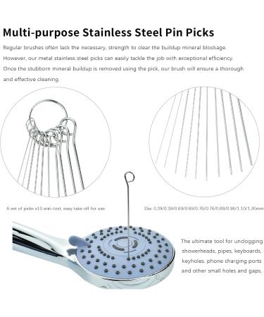 Shower Head Cleaning Brush - Anti Clogging Tool for Small Holes & Nozzles | International Shipping Available - Buy Online on GoSupps.com