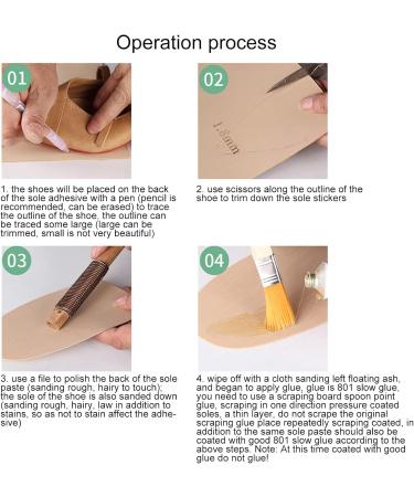 Shoe Bottom Repair | DIY Slip Rubber Sole Repair for Work Shoes (41-44) - Durable & Cuttable Black Solution - Buy Online on GoSupps.com