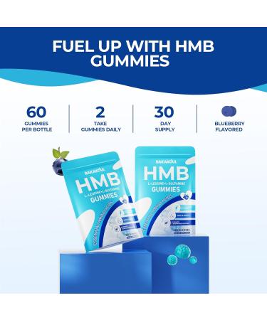 BAKAKOUL HMB and L-Leucine Gummies HMB and Leucine Supplement Supports Muscle Fast Workout Support HMB and Leucine Amino Acid for Men & Women Sugar Free Non-GMO 600 Counts - Buy Online on GoSupps.com