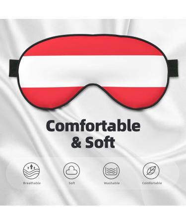 Austrian Flag Soft Eye Mask - Comfortable Sleep Mask for Side Sleepers Light Blocking Eyemask for Relaxation - Buy Online on GoSupps.com