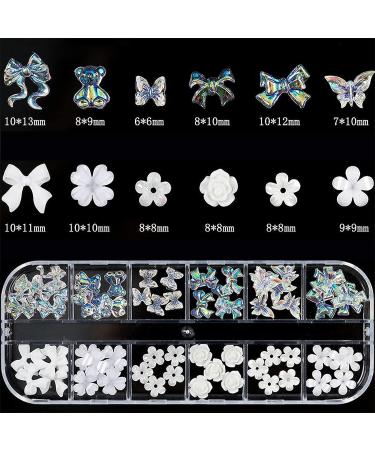 RODAKY 3D Nail Charms - Butterfly, Flower, Bear Designs for Acrylic Nails | Nail Art Crafts Diamond Decoration with Pearls, Metal, Crystal Rhinestones - DIY Nail Design Charms - Buy Online on GoSupps.com