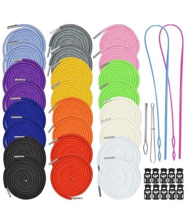 24Pcs 12 Colors Drawstring Replacement Drawstring Cords Clothing Drawstring Hoodies Drawstring with 4Pcs Drawstring Threaders and 10Pcs Plastic Cord Locks (51 Long) - Buy Online on GoSupps.com