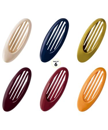 RC Roche 6-Piece Oval Hair Clip Set - Stylish Hair Accessories for Women & Girls | Fashionable Large Classic Multi-Fold Clips - Buy Online on GoSupps.com