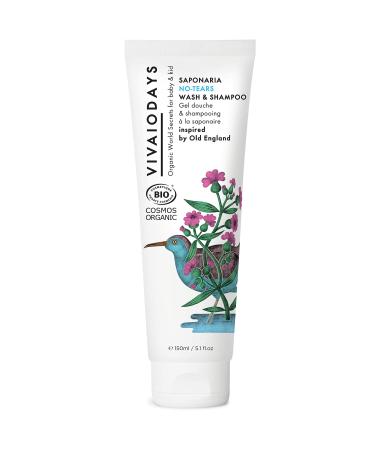 VIVAIODAYS Organic Saponaria No-Tears Wash & Shampoo, Mild, Gentle and Soap Free (5.1 fl.oz. | 150 ml) 5.1 Fl Oz - Buy Online on GoSupps.com