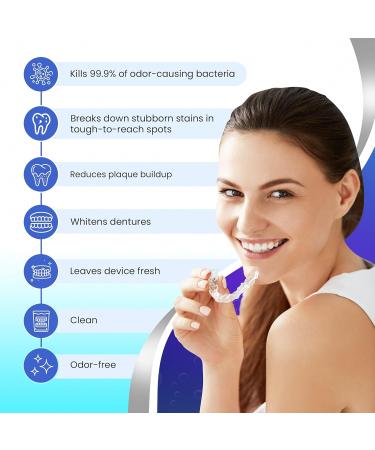 Retainer Cleaner & Denture Cleanser - 180 Effervescent Tablets - 6 Month Supply - Removes Stains Discoloration Odors & Plaque - Clear Aligners Mouth & Night Guard All Dental/Oral Appliances 180 Count - Buy Online on GoSupps.com