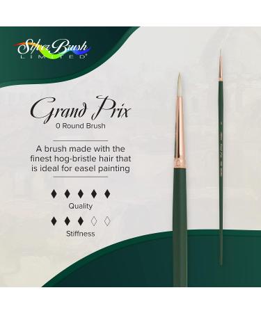 Silver Brush Limited 1000 Grand Prix Round Oil Paint Brush - Size 0, Long Handle - Buy Online on GoSupps.com