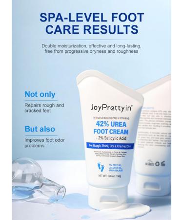 42% Urea Foot Cream with 2% Salicylic Acid Urea Cream for Rough Thick Dry & Cracked Skin Deeply Nourishing Intense Repairing Callus Removal Foot Care 50g - Buy Online on GoSupps.com