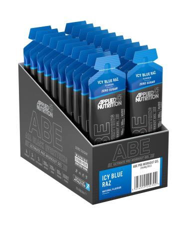 Applied Nutrition ABE Pre Workout Gel - All Black Everything Pre Workout Gel Energy & Physical Performance with Citrulline Creatine Beta Alanine (20 x 60ml Gels) (ICY Blue Raz)