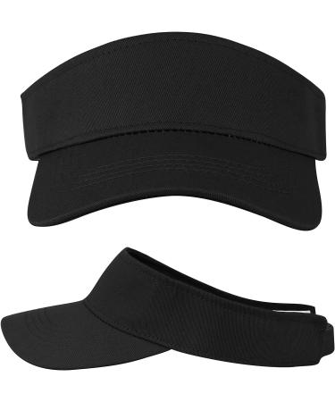 Unisex Adjustable Outdoor Golf Visor | Solid Black Sun Hat for Women & Men | 22-23 inches | Medium Size | 1pc - Buy Online on GoSupps.com