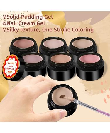 6-Piece Nude Gel Nail Polish Kit with Nail Brush - DIY Manicure Set for Women - Buy Online on GoSupps.com