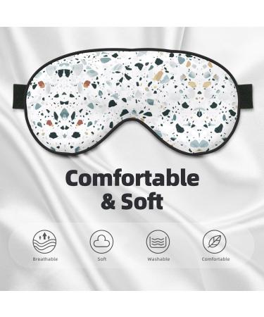 Buy Terrazzo Marble Pastel Eye Mask - Soft Adjustable Sleep Mask for Men & Women - International Shipping - Buy Online on GoSupps.com