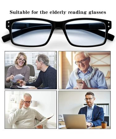 5 Pairs Quality Spring Hinge Reading Glasses Blue Light Blocking Anti Glare | Men Women | Black 1.50 - Buy Online on GoSupps.com