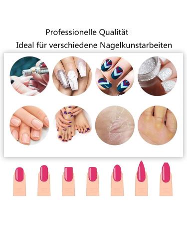 LATRAT 7 Pieces Ceramic Nail Cutter Bits Nail Cutter Bit Grinding Body Set Nail Drill Tools for Manicure Pedicure Home Use Great Gift - Buy Online on GoSupps.com