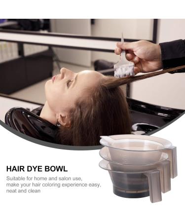 Minkissy 3 Pcs Hair Color Bowls Set | Salon Quality Hair Dye Mixing Tint Bowl Tools with Handle in Black - Buy Online on GoSupps.com