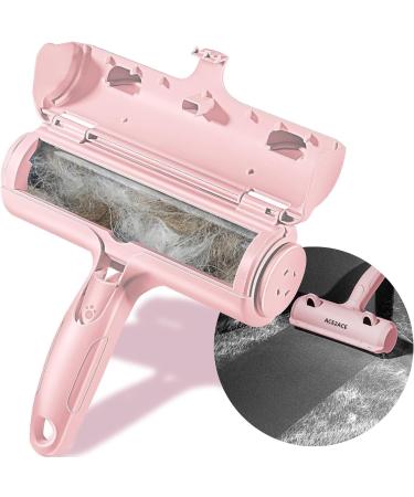 ACE2ACE Pet Hair Remover Roller Reusable Cat Hair Remover Dog Hair Removal Brush Self Clean Lint Roller Fur Removal Roller Tool for Sofa Couch Carpet Bedding and Furniture Pink