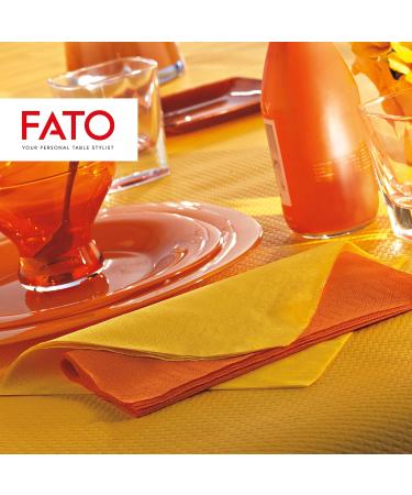 Fato Disposable Paper Napkins - 50 Pack 33x33 cm 4-Folded Yellow FSC Certified for Lunch & Buffets - 100% Pure Cellulose - Buy Online on GoSupps.com
