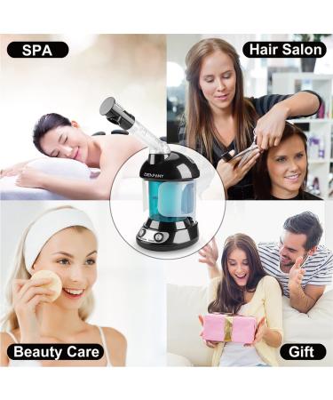 360 Rotatable Ozone Facial Steamer - 40 Min Steam Time - Unclogs Pores - Portable Personal Care - Black - Buy Online on GoSupps.com