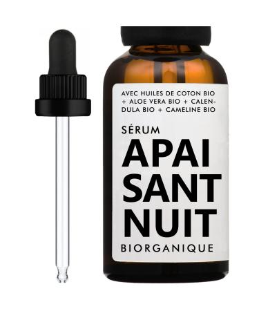 NIGHT Face Serum | 100% natural | With Organic Cotton Oils + Organic Calendula + Organic Aloe vera + Organic Jojoba + Organic Bisabolo | Soothes + Protects + Nourishes. | 30ml | 10 essential ingredients and that's it.