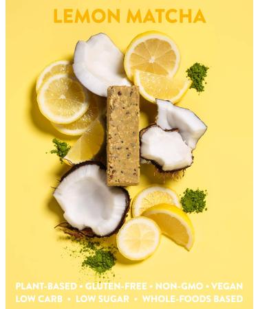 Dang Keto Bar | Lemon Matcha | 12 Pack | Keto Certified Vegan Snack | Low Carb, Low Sugar, Gluten Free, Non GMO | 5g Net Carbs, 9g Protein | Plant Based Energy Bar | Pack of 12 - Buy Online on GoSupps.com