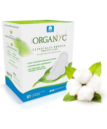 Organyc 100% Organic Cotton Hygiene Ties - Daily Use Folded Wings Eco-Friendly (40 Pieces) - Buy Online on GoSupps.com