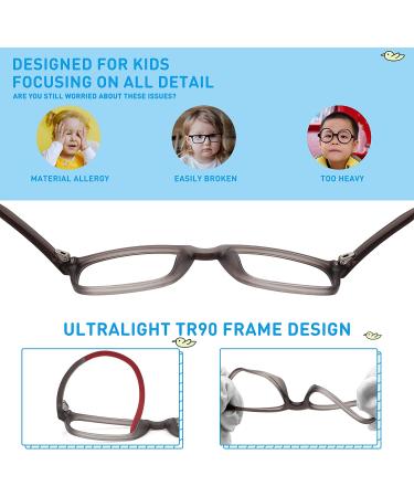 MEETSUN Kids Blue Light Blocking Glasses 2 Pack - Ages 7-12, Anti-Eyestrain, Computer Gaming TV Glasses for Boys Girls - Matte Black + Transparent Brown - Buy Online on GoSupps.com