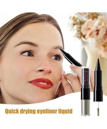  G n rique Narcescent Glitter Eyeliner - Dual Head Black Eyeliner Easy to Smudge Waterproof Combination Makeup Long-Lasting Shiny Eye Makeup Beauty Makeup for a - Buy Online on GoSupps.com