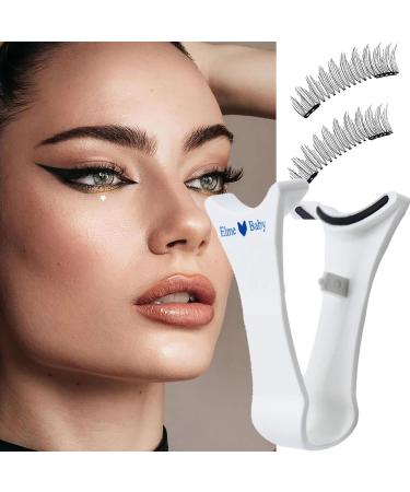 Natural Look Magnetic Eyelashes Glueless Natural Look Lashes - Long-Lasting Applicator Included 1 Pair Easy to Wear False Eyelashes for Travel  - Buy Online on GoSupps.com