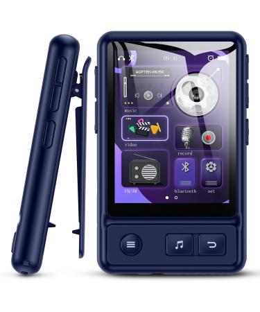AGPTEK MP3 Player with Bluetooth 5.3, A30X 2.4" Full Touch Screen 32GB Music Player - Blue