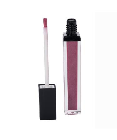 Moisturizing Lip Gloss: Lucite Square Bottle with Black Matte Cap and Brush Applicator Set - Clear Natural and Sensational Look - Women and Girls. By Jill Kirsh Color (Diamond Lilac)