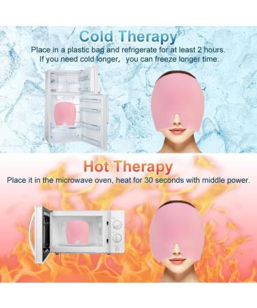 Kgduyc Cooling Eye Mask - Reusable Hot & Cold Compress Headgear for Migraine Relief (Pink) - Buy Online on GoSupps.com