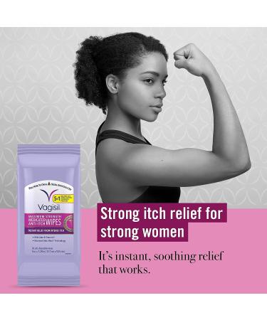 Vagisil Wipes Anti-Itch Feminine Vaginal Wipes Gentle and Calming for Itch Relief with Odour-Control 20-Count 20 Count - Buy Online on GoSupps.com