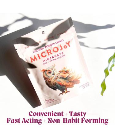 Microjoy Hibernate Gummies Natural Sleep Aid with Reishi Mushroom Stress Relief and Mood Support Vegan Non-GMO Cherry Flavor (30 Gummies) 30 Count (Pack of 1) - Buy Online on GoSupps.com