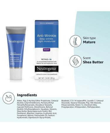 Neutrogena Anti-Wrinkle Night Moisturizer 1.4 oz - Deep Wrinkle Repair - Buy Online on GoSupps.com