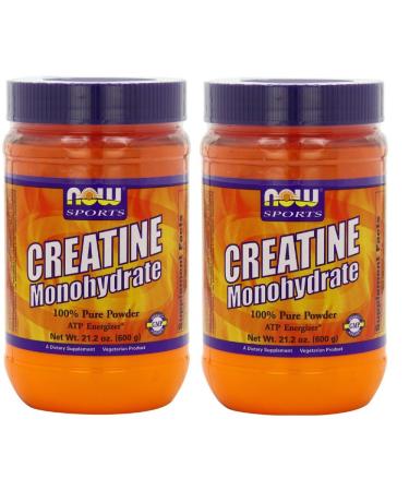 Now Foods Creatine Monohydrate Pure Powder - 21.2 oz 2 Pack