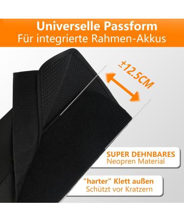 Universal E-Bike Battery Protective Cover with Reflectors - Thermal Protection for 28-42 cm Frames | Cold & Dirt Resistant Neoprene Accessories - Buy Online on GoSupps.com