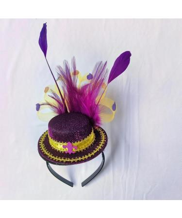 St. Patrick's Day Hair Hoop Green Top Hat Headband Irish Green Hat Elastic Headgear for St. Patrick's Day Feathered St. Patrick's Day Head Hoop Costume Accessories Head Band for Women Purple - Buy Online on GoSupps.com