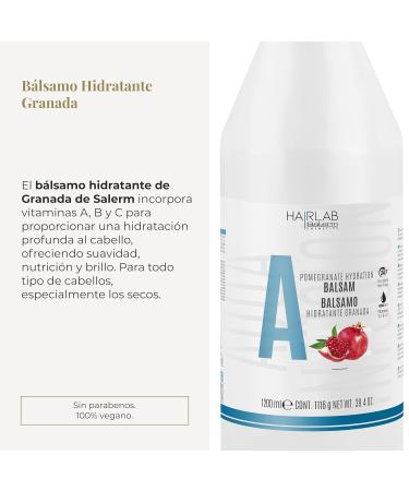 Salerm Cosmetics Balsamo Hidratante Granada 1200ml - Intense Hydration & Nourishment for All Hair Types - Fast International Shipping - Buy Online on GoSupps.com
