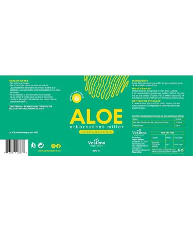  VESTENA Vestena - Aloe Arborescens with Agave 100% Pure Natural - Recipe Father Zago. Natural Detox Juice for Liver and Intestines Powerful Draining Slimming - 500ml - Made in Italy - Buy Online on GoSupps.com