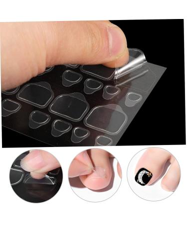 Gogogmee 20 Sheets Nail Stickers for Nail Art False Toenails for Big Toe Nail Adhesive Tabs Nail Glue Tabs Press on Sticky Tabs Sticky Nail Tabs Glue on Nails Medium Length Nail Sticky Tabs - Buy Online on GoSupps.com