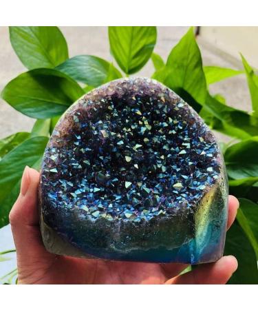 Natural Crystal Rough Home Decoration 310 g-1500 g Natural Halo Colorful Amethyst Quartz Crystal gem geode Cluster for Display 1 Piece Stones (Color : 970g-1070g 1pc) - Buy Online on GoSupps.com