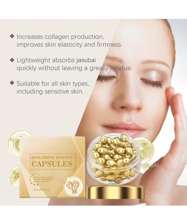 Capsules de s rum anti- ge pour le visage la vitamine E et l'acide hyaluronique s rum raffermissant hydratant au r tinol et au collag ne 30 capsules pour les rides les taches brunes (2PCS) - Buy Online on GoSupps.com