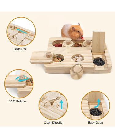 Autumn 6-in-1 Guinea Pig Wooden Toy Set | Hamster & Small Animal Activity Toys for Chinchillas Mice & Dwarf Hamsters - Buy Online on GoSupps.com