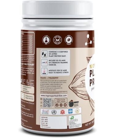Buy My pro Sport Nutrition Plant Protein Powder - Vegan Pea & Brown Rice (23g Protein 22 Vitamins 5g BCAA) - Chocolate 1000g - International Shipping - Buy Online on GoSupps.com