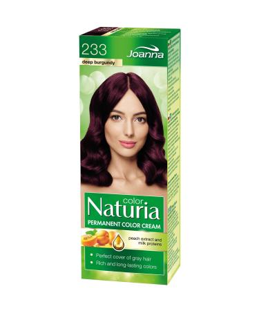 Joanna Naturia Color Permanent Hair Color Cream Goodness of Milk Proteins & Peach Extracts Premium-Quality Hair Dye Provides Soft and Lustrous Hair Long-Lasting Hair Colors Deep Burgundy